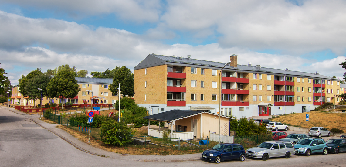 Vy över bostadsområdet Edvardslund.