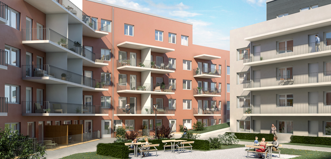 Ritning över kommande fastighet.