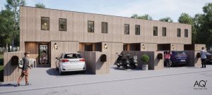 Illustration av radhus