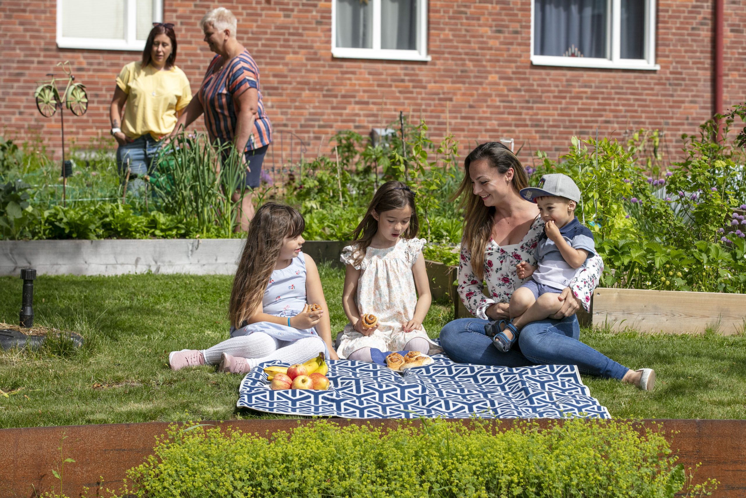 En bild på familj